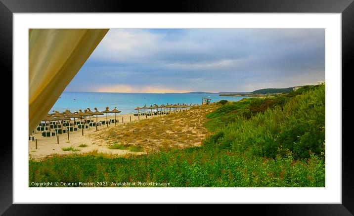 Sunset Panorama at Es Pins Menorca Framed Mounted Print by Deanne Flouton