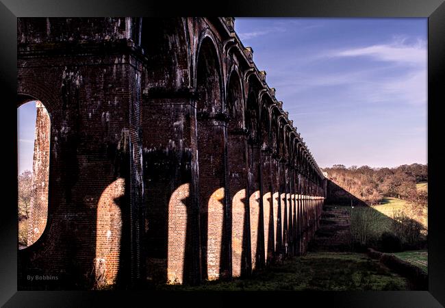 Ouse Valley Viaduct  Framed Print by robin whitehead