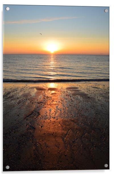 Clacton sunrise Acrylic by Michael bryant Tiptopimage