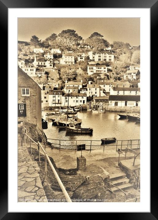 The Inner Harbour, Polperro, Cornwall. Framed Mounted Print by Neil Mottershead