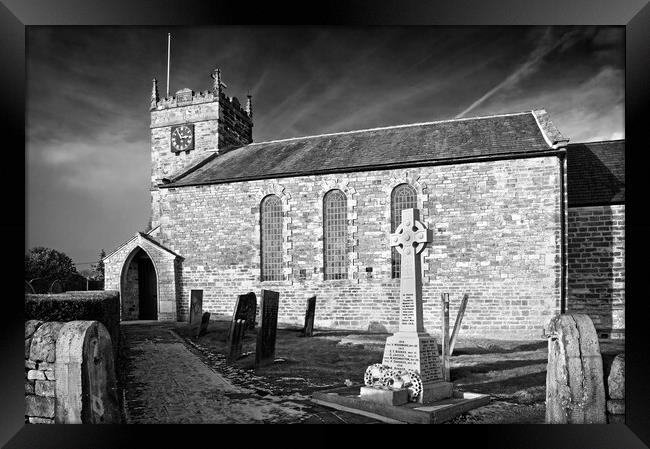 St Swithins Church,Holmesfield Framed Print by Darren Galpin