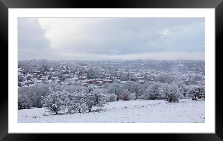 Snow covered Bolton Framed Mounted Print by Phil Durkin DPAGB BPE4