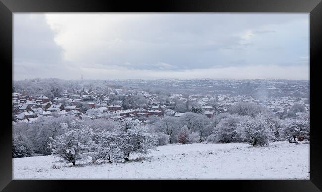 Snow covered Bolton Framed Print by Phil Durkin DPAGB BPE4