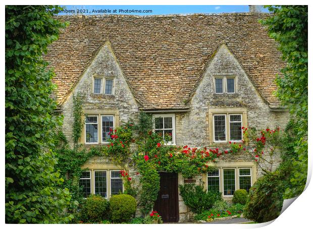 Broadway Cotswold Cottage Print by Alison Chambers