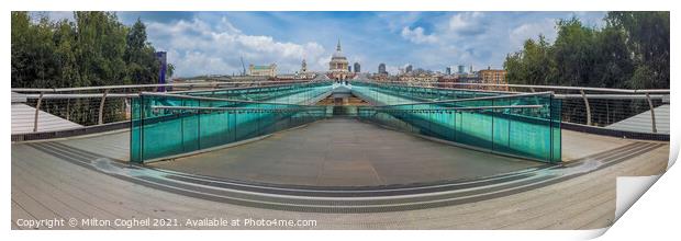 Millennium Bridge Panorama Print by Milton Cogheil