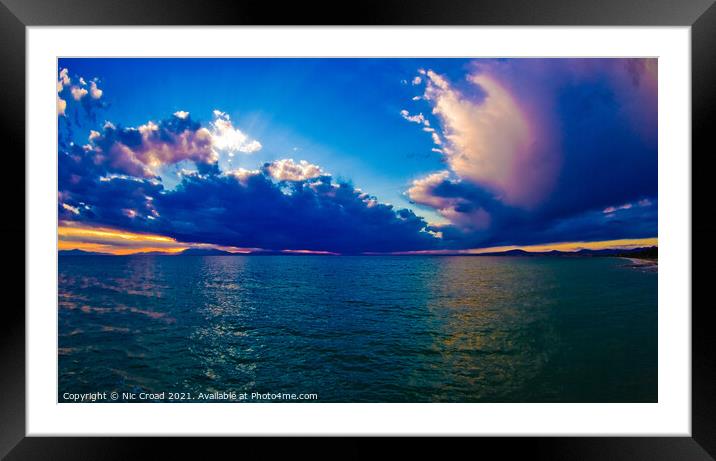 Dramatic Sky and Seascape Framed Mounted Print by Nic Croad