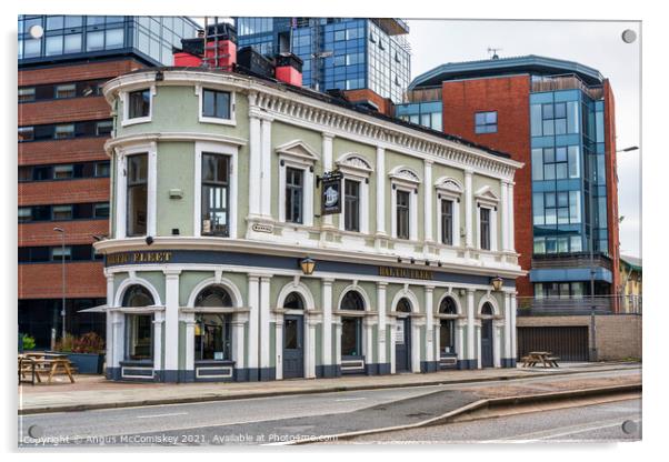 Baltic Fleet Victorian pub, Liverpool Acrylic by Angus McComiskey