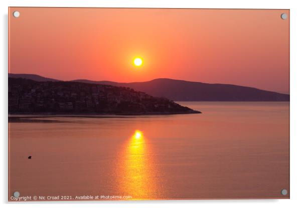 Greek Sunrise Acrylic by Nic Croad