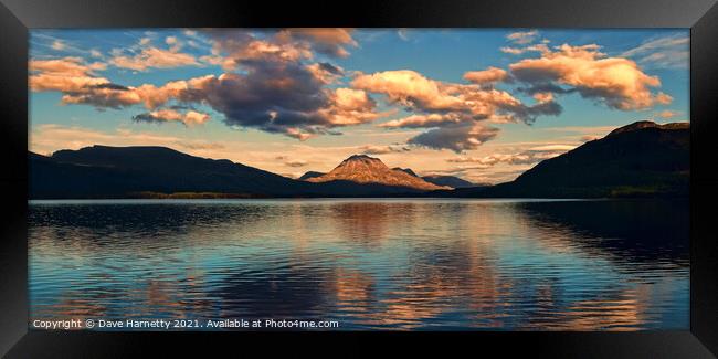  Dusk at Loch Maree-Scotland. Framed Print by Dave Harnetty