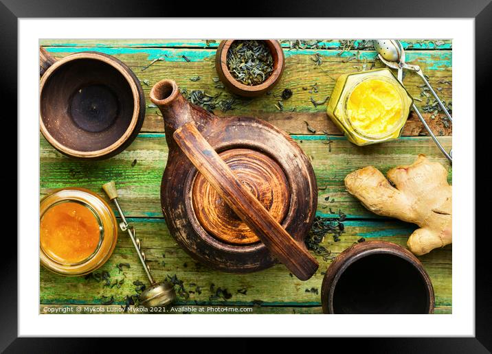 Ginger root tea Framed Mounted Print by Mykola Lunov Mykola