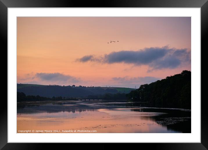 Sunrise on the River Torridge Framed Mounted Print by James Moore