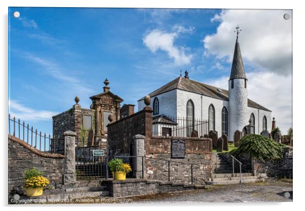 Parish Church of Crossmichael, Dumfries and Galloway Acrylic by Jim Monk