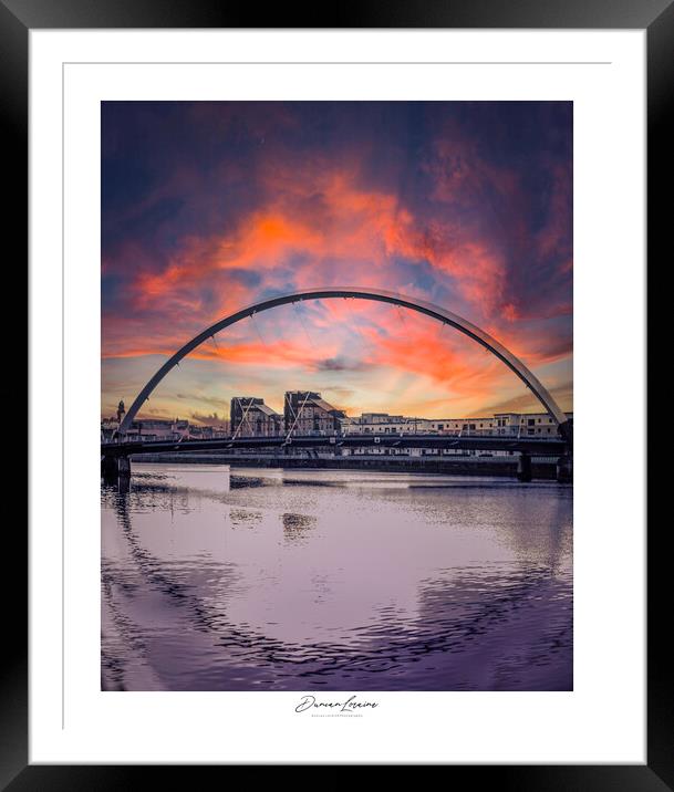Glasgow Bridge Signed Print Framed Mounted Print by Duncan Loraine