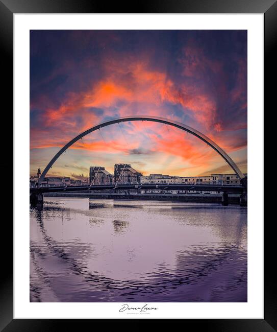 Glasgow Bridge Signed Print Framed Print by Duncan Loraine