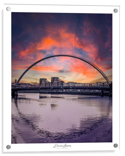 Glasgow Bridge Signed Print Acrylic by Duncan Loraine