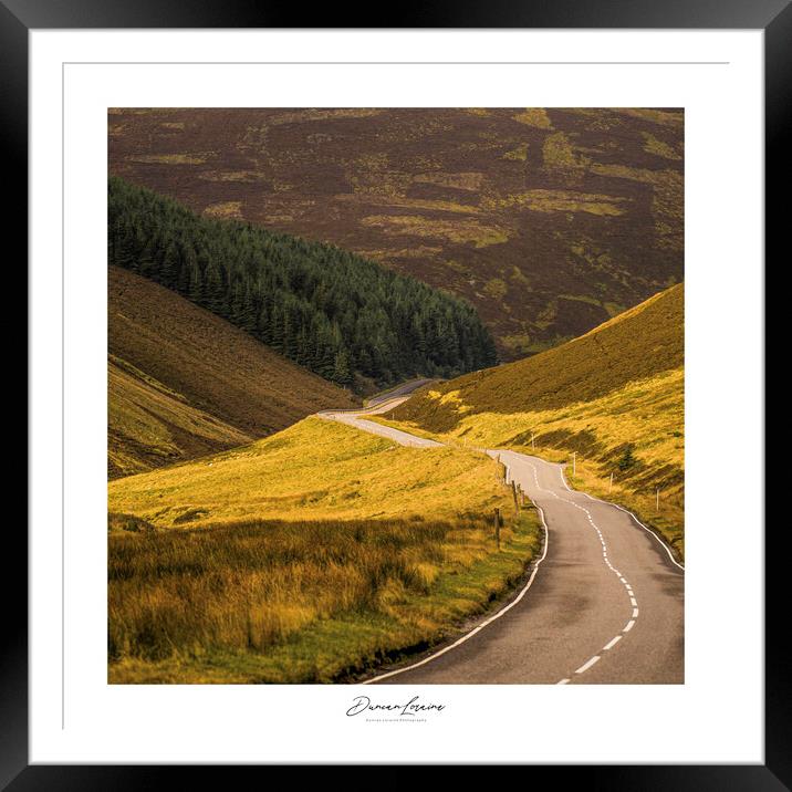 Road to Tomintoul Scotland Framed Mounted Print by Duncan Loraine