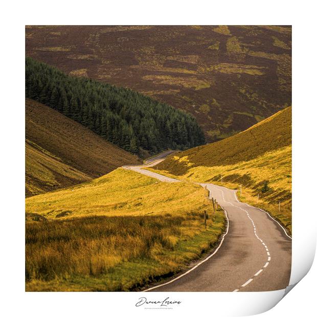 Road to Tomintoul Scotland Print by Duncan Loraine