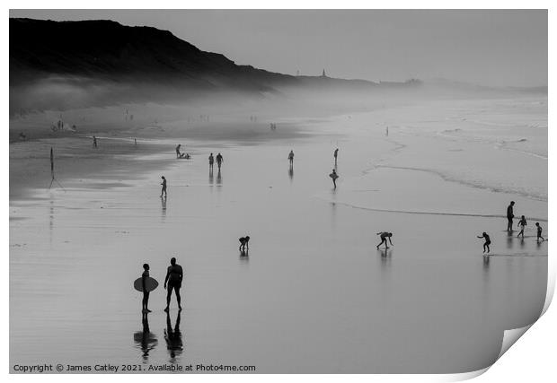 Saltburn surf Print by James Catley