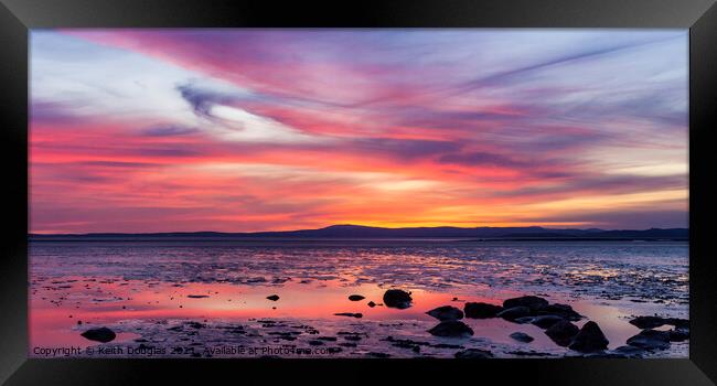 Sunset over Morecambe Bay Framed Print by Keith Douglas