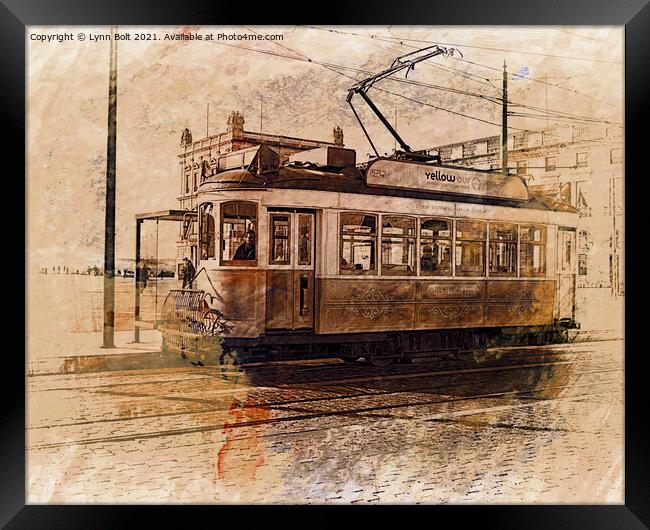 Lisbon Tram Framed Print by Lynn Bolt
