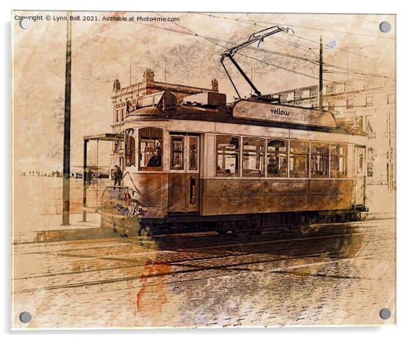 Lisbon Tram Acrylic by Lynn Bolt