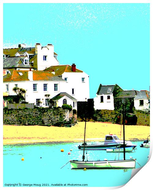 St Ives, Cornwall - Poster Style I Print by George Moug