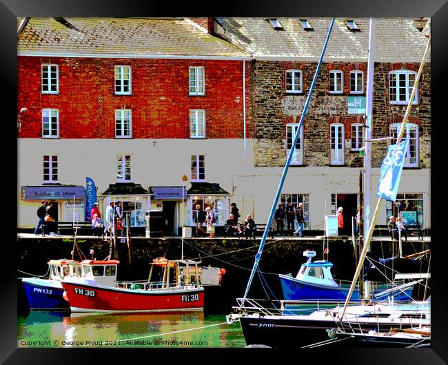 Padstow Harbour, Cornwall, UK Framed Print by George Moug