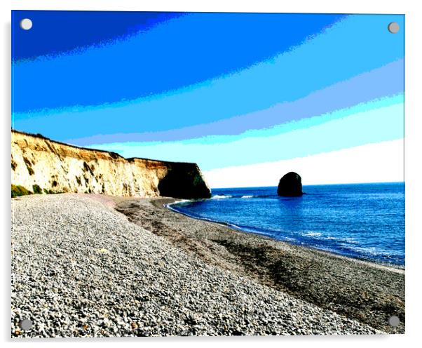 Freshwater Bay, Isle Of Wight, UK Acrylic by George Moug