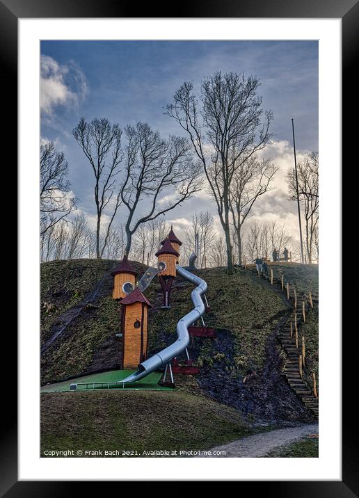 Playground for children in Juelsminde, Denmark Framed Mounted Print by Frank Bach
