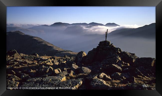 Scafell from the summit of High Stile Framed Print by Chris Drabble