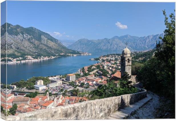 Majestic View of Kotor Riviera Canvas Print by Janet Carmichael