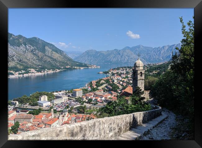 Majestic View of Kotor Riviera Framed Print by Janet Carmichael
