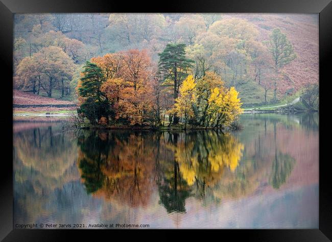 Autumn at Rydal Water Framed Print by Peter Jarvis