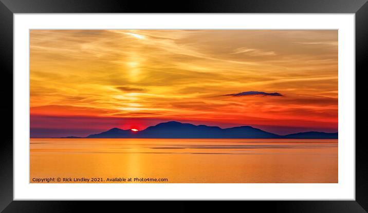 Sunset Isle of Harris Framed Mounted Print by Rick Lindley