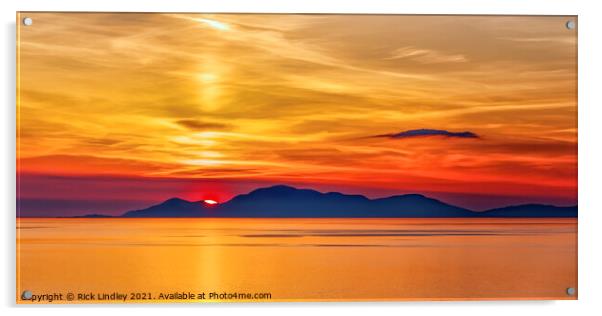 Sunset Isle of Harris Acrylic by Rick Lindley