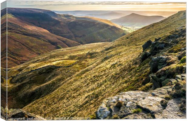 Lose Hill from Kinder Canvas Print by geoff shoults