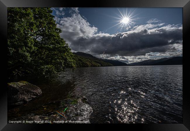 On The Banks of Loch Lomond Framed Print by Roger Worrall