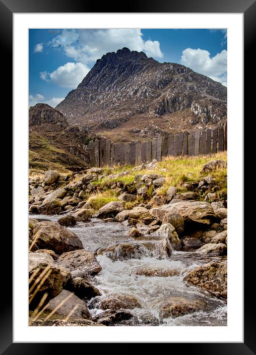 Tryfan Mountain Snowdonia Framed Mounted Print by Darren Wilkes