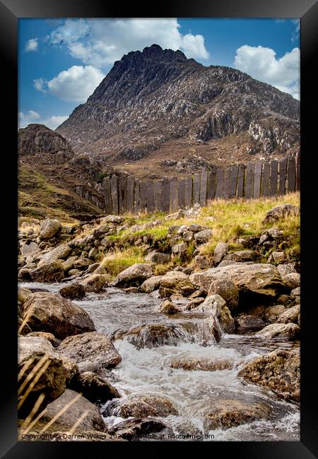 Tryfan Mountain Snowdonia Framed Print by Darren Wilkes