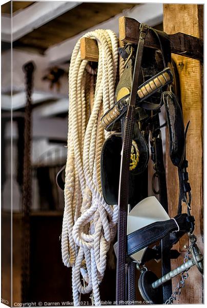  English Tack Room  Canvas Print by Darren Wilkes