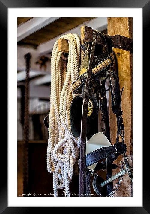  English Tack Room  Framed Mounted Print by Darren Wilkes