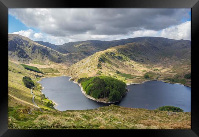 Haweswater, Mardale Head and Riggindale Framed Print by Keith Douglas