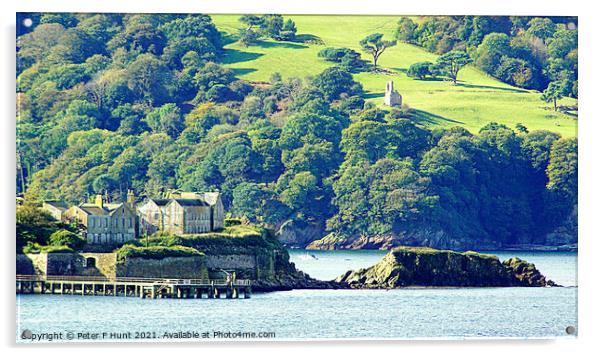 Plymouth Drakes Island Acrylic by Peter F Hunt