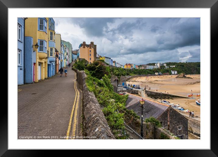 Tenby North Beach, Pembrokeshire Framed Mounted Print by Jim Monk