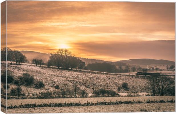 Sunset over South Lanarkshire Canvas Print by Duncan Loraine