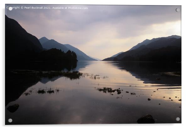Loch Sheil Glenfinnan Scotland Acrylic by Pearl Bucknall