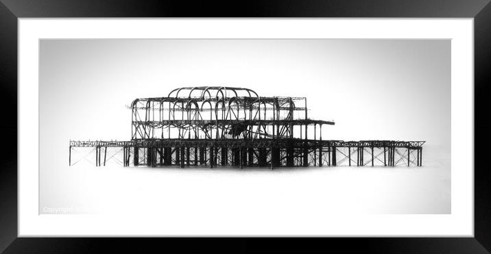 Majestic Ruins The Old West Pier Framed Mounted Print by Beryl Curran