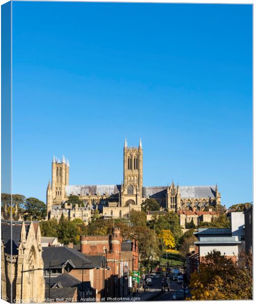 Lincoln Cathedral from the south Canvas Print by Allan Bell