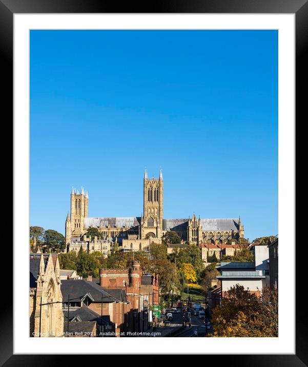 Lincoln Cathedral from the south Framed Mounted Print by Allan Bell