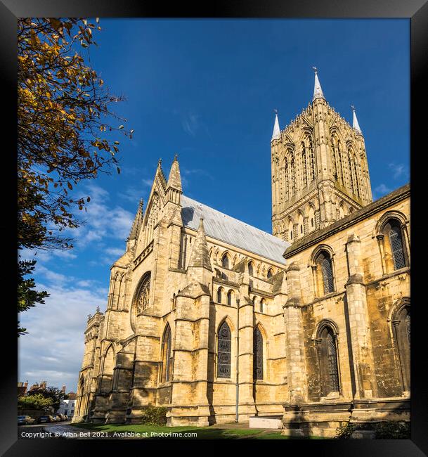Lincoln Cathedral Central Tower and South Transept Framed Print by Allan Bell